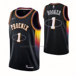 Maglia Phoenix Suns Devin Booker NO 1 75th Anniversary 2022 nero